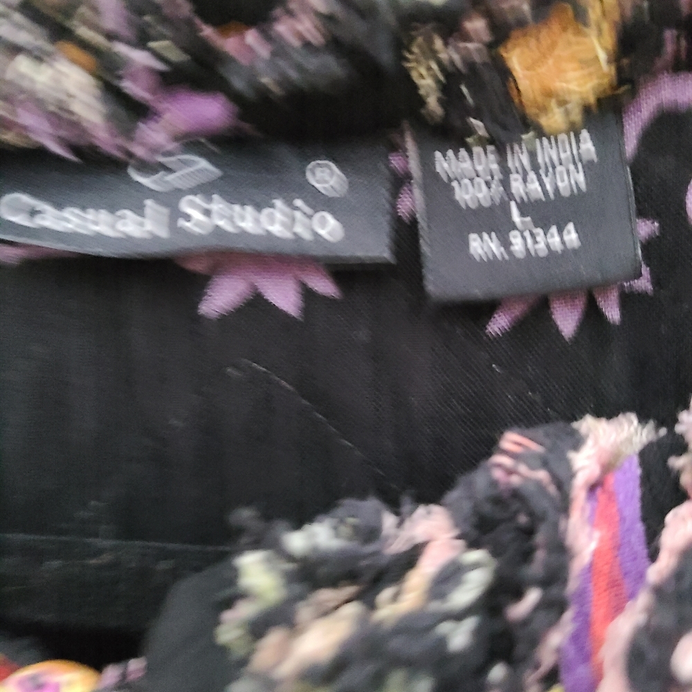 Multi Colored Light Button Down Jacket Size L, - image 4